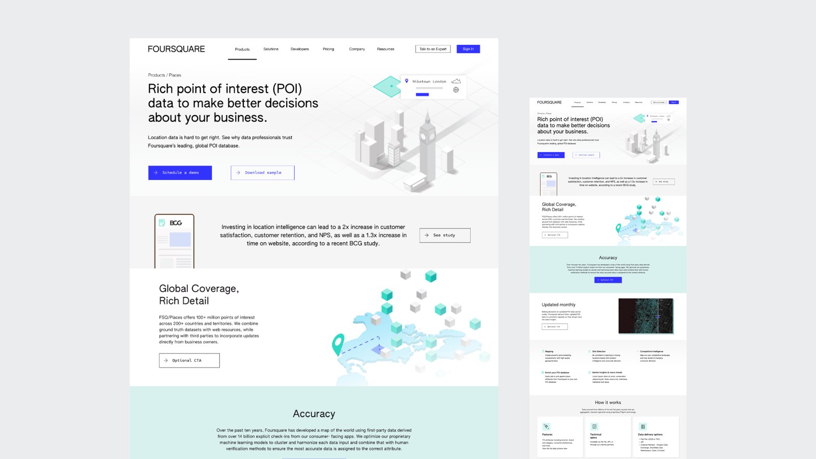 Foursquare Places API product page for developers