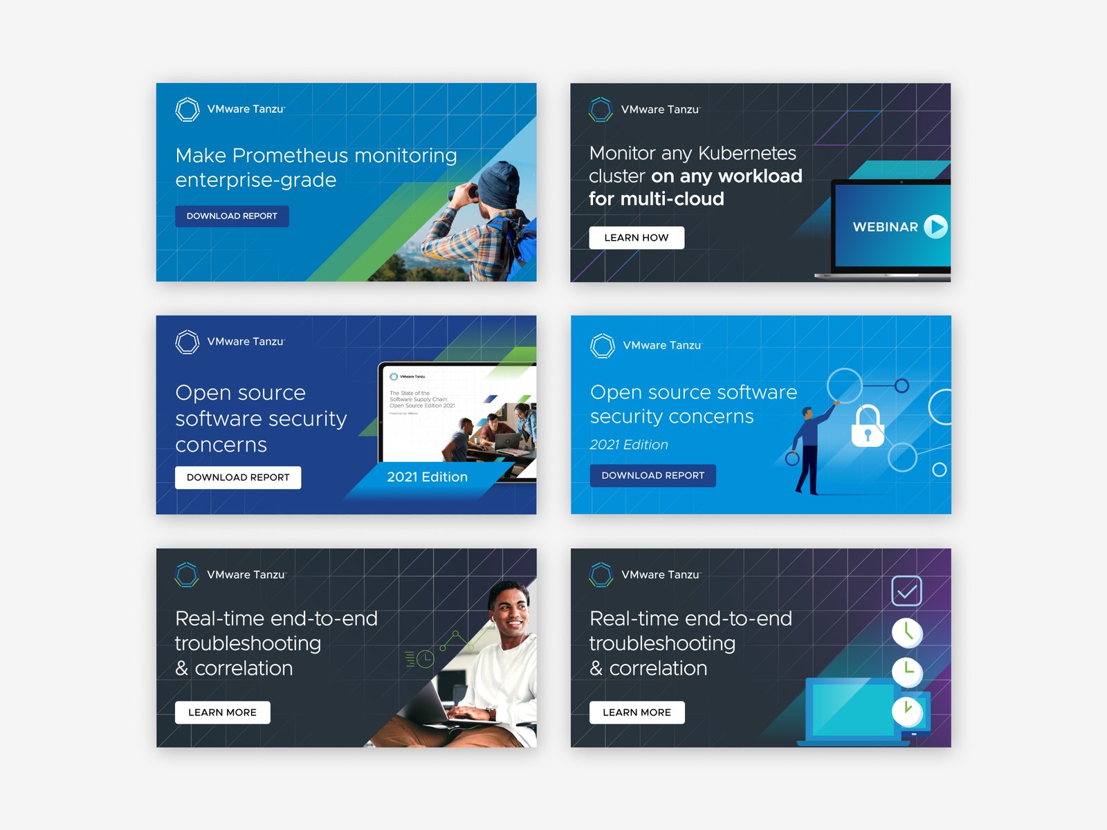 VMware Tanzu monitoring and open source security ad concepts